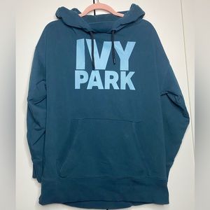 Ivy Park Beyoncé Blue Cotton Hoodie Sweater Women’s Long Sleeve Size Medium